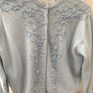 Vintage Beaded Cardigan Sweater